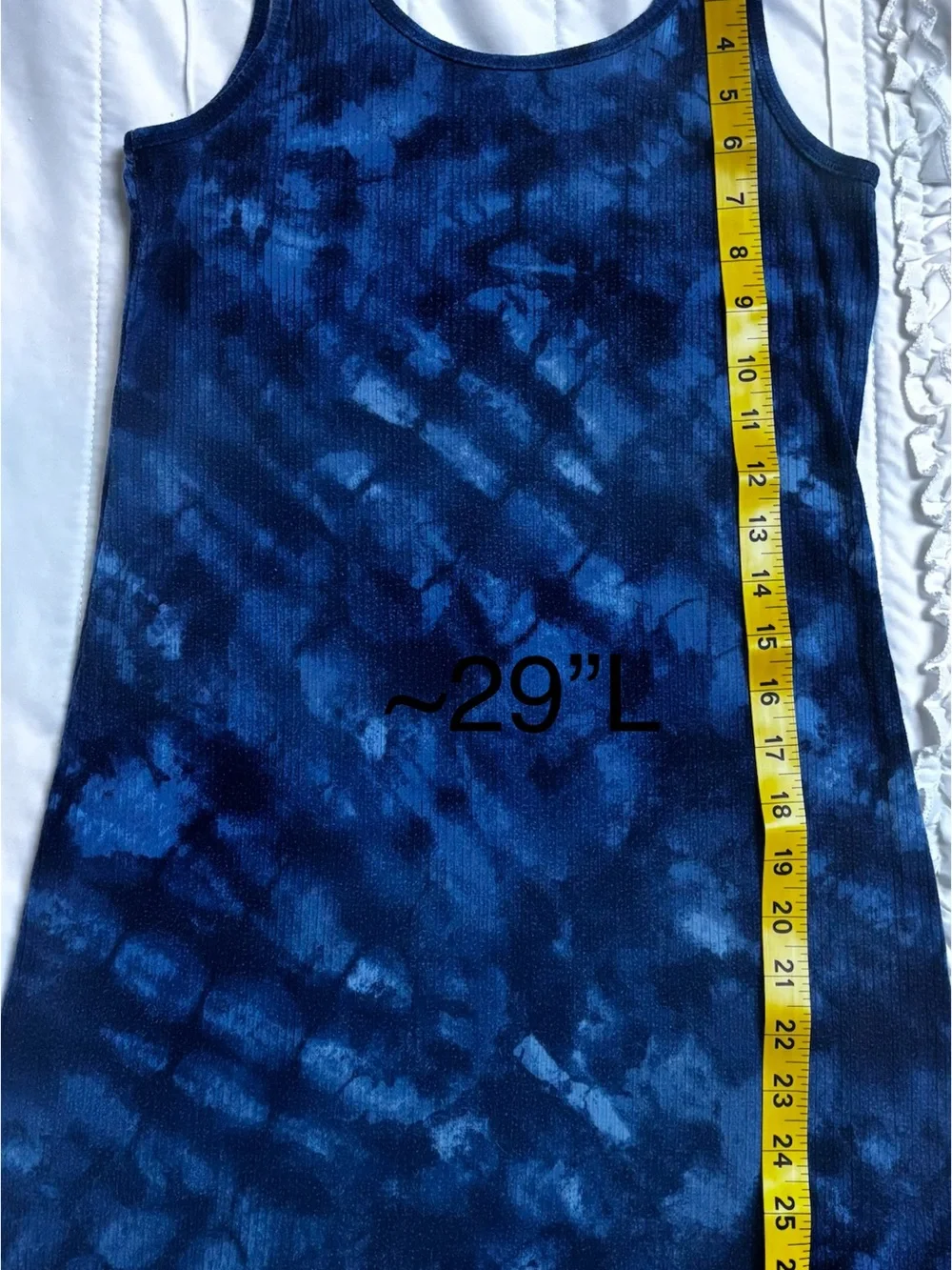 abercrombie kids Blue Tie-Dye Ribbed Tank Dress or Swim Cover Up